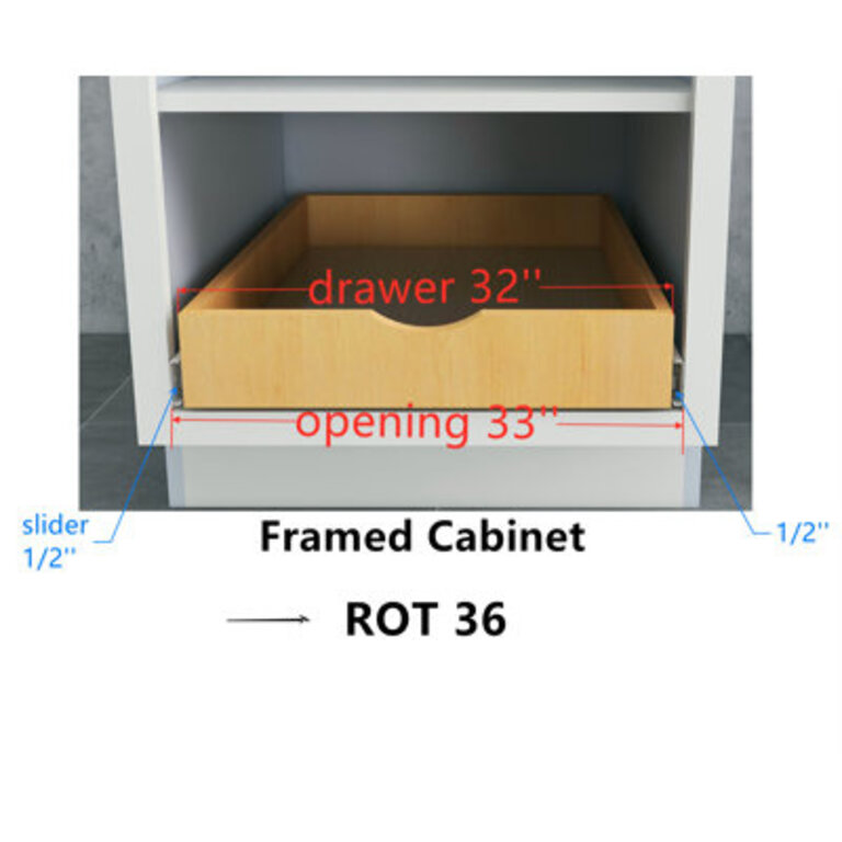 Daiona Solid Wood Pull-Out Drawer Box ? 21" Deep Cabinet Organizer in Multiple Widths Out Tray with Brackets