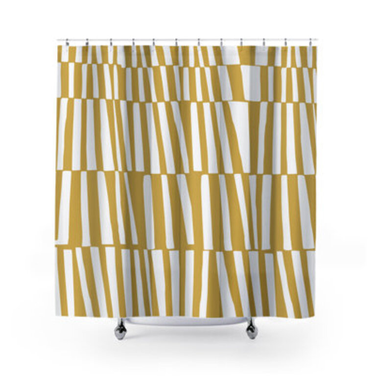 Thora Abstract Mid-Century Shower Curtain