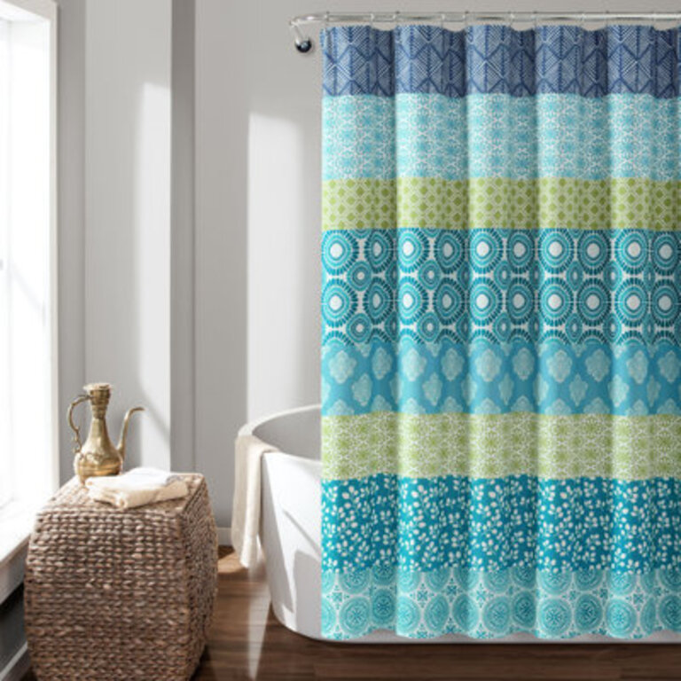 Bohemian Stripe Striped Shower Curtain
