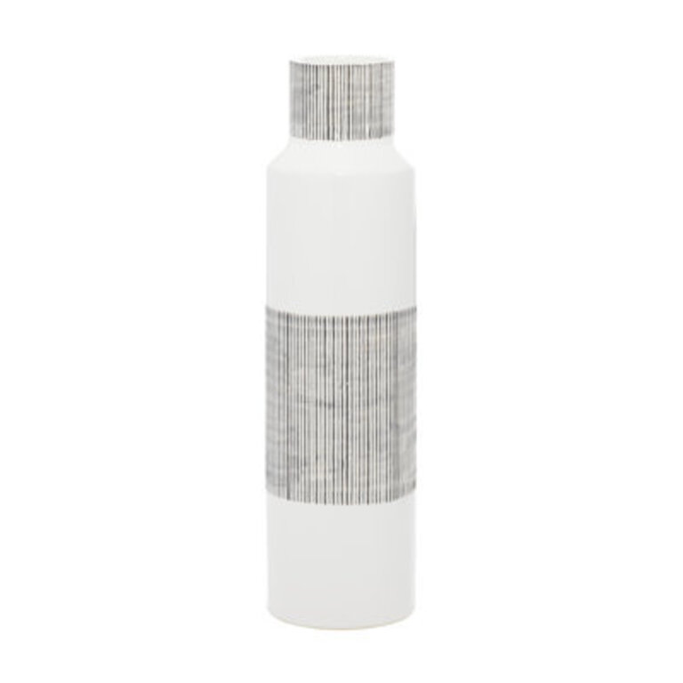 Cosmoliving By Cosmopolitan White Ceramic Modern Vase