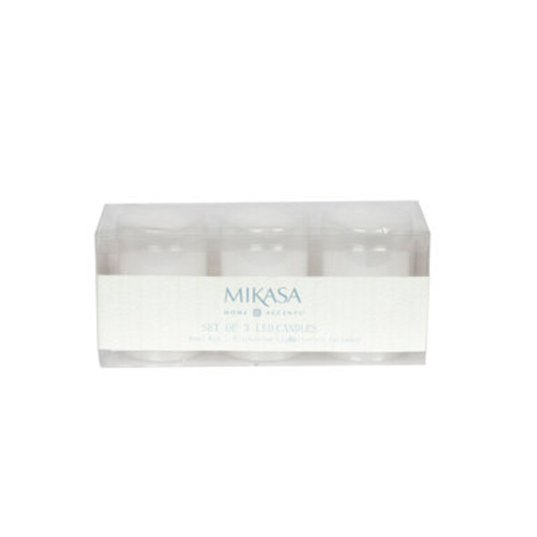 Mikasa Wavy Top LED Unscented Wavy Top Wax LED Candle