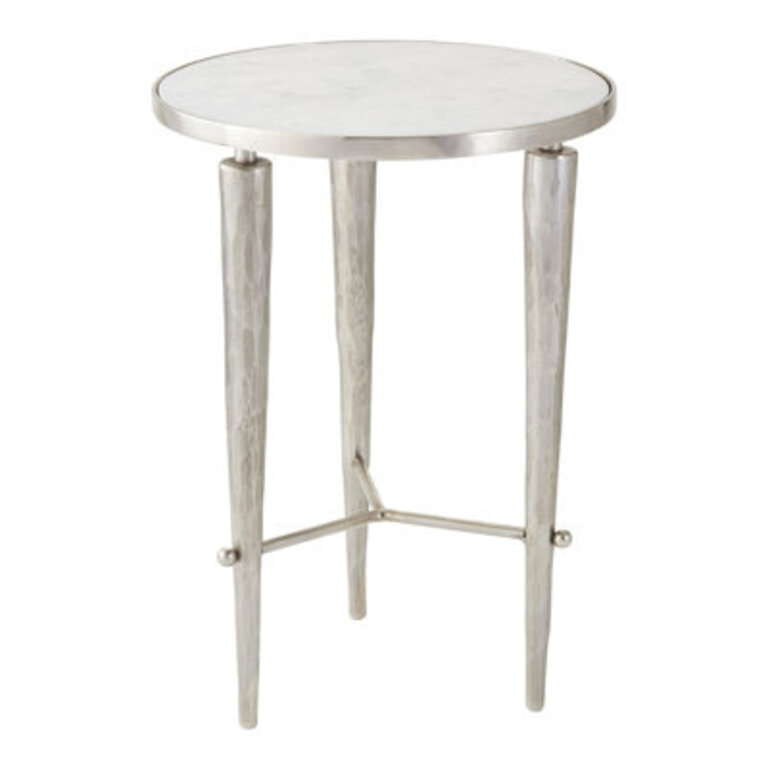 Jasper Accent Table-Nickel