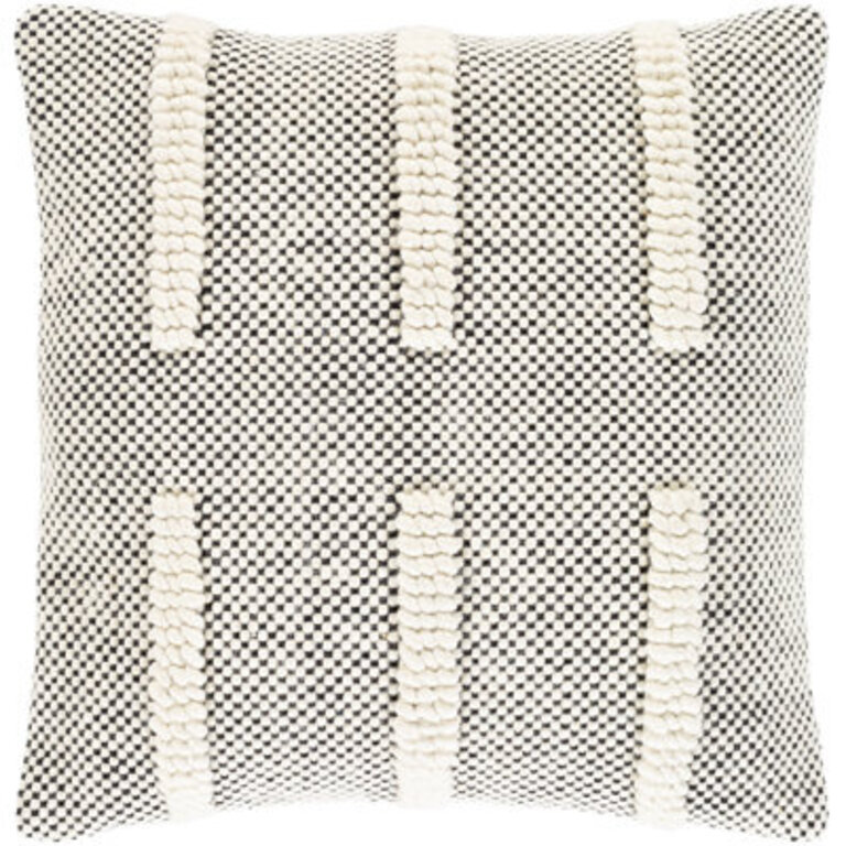 Sefarina Striped Cotton Blend Throw Pillow