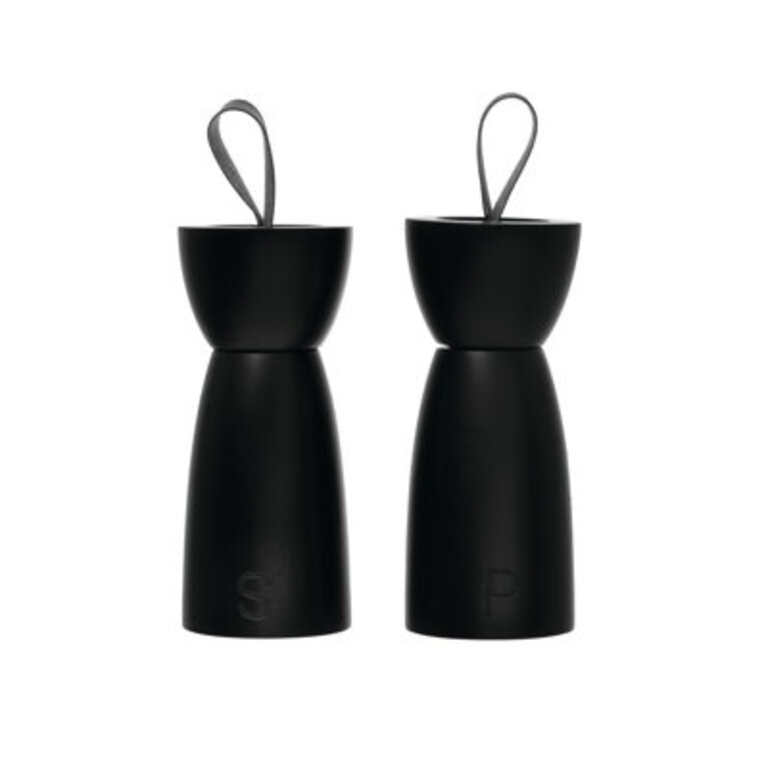 August Rubber Wood Pepper Mill