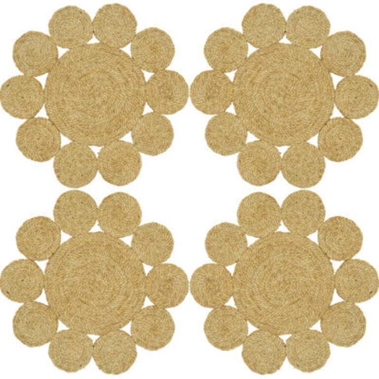 Dhaka Collection Jute No Pattern Round Placemat