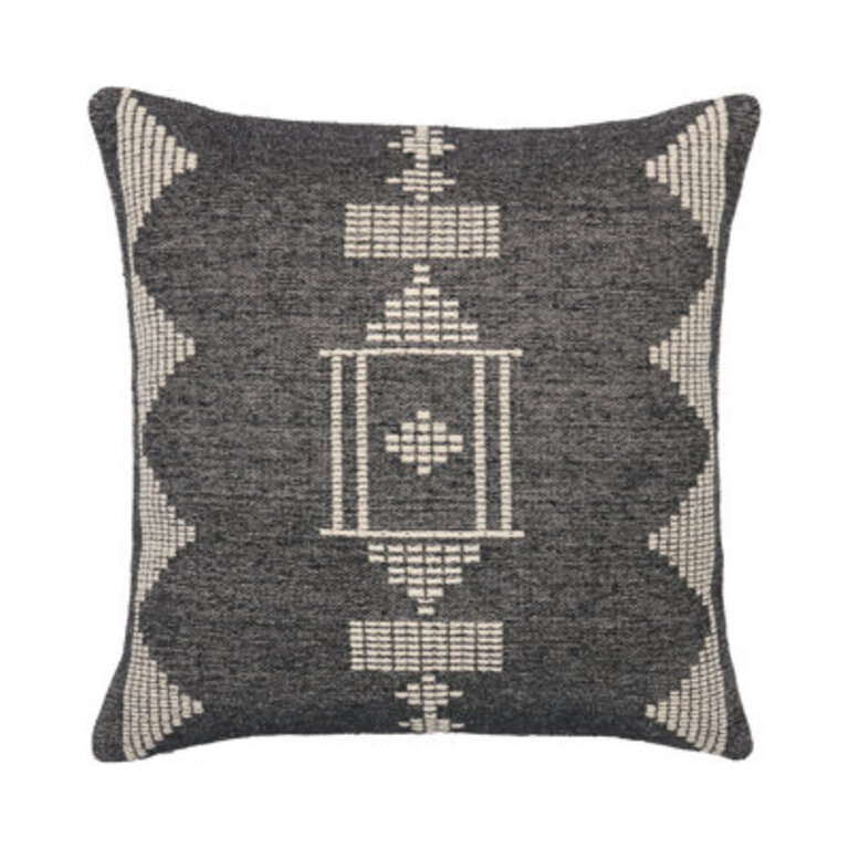 Cinar Embroidered Cotton Throw Pillow