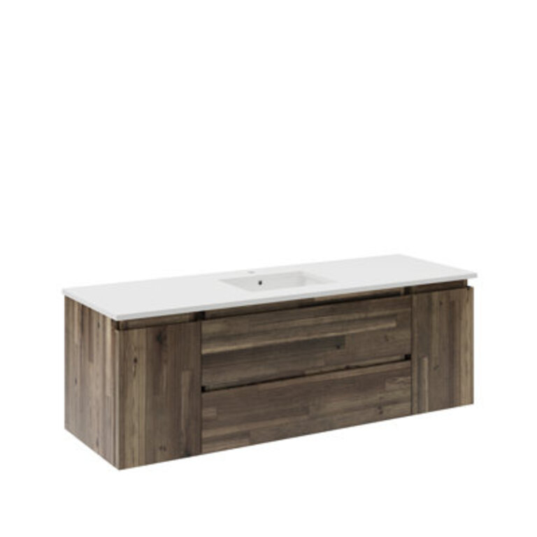 Fresca Formosa 60" Wall Mount Floating Single Sink Bathroom Vanity Set with Top and Sink (Faucet Not Included)