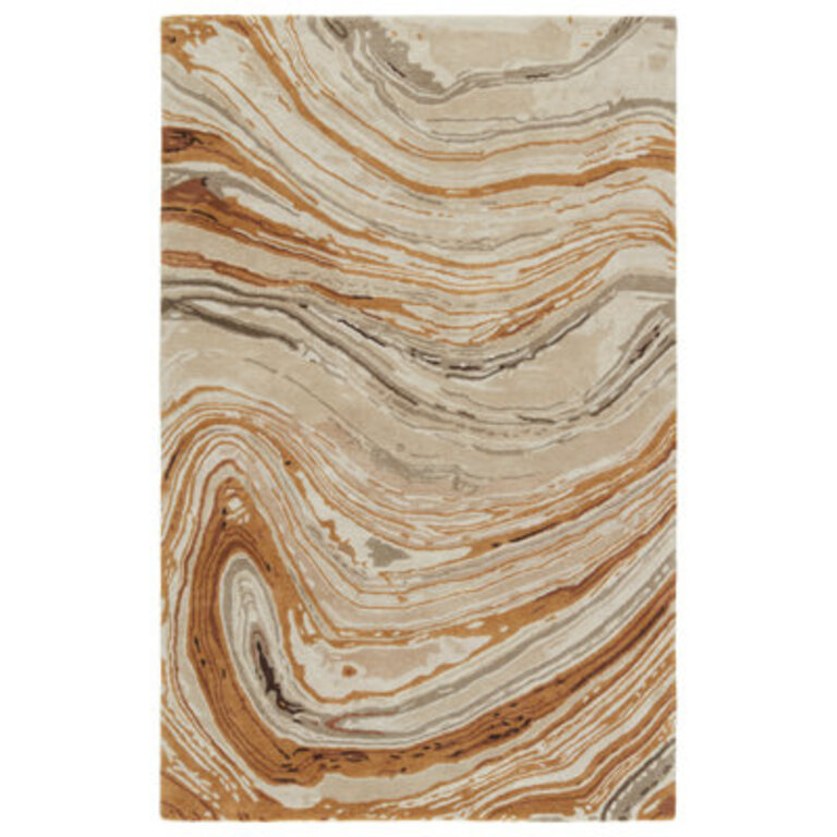 One-of-a-Kind Amarillas Hand-Knotted New Age Wool Area Rug in Gold/Beige