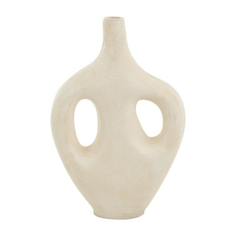 Paper Mache Abstract Double Handle Decorative Vase