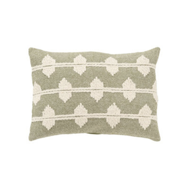 Heiden Embroidered Cotton Throw Pillow