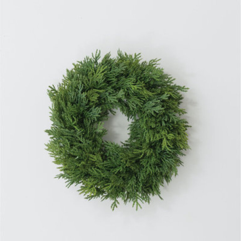 Artificial Lush Cedar Wreath