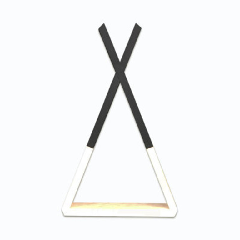 Triangle Solid Wood Accent Shelf