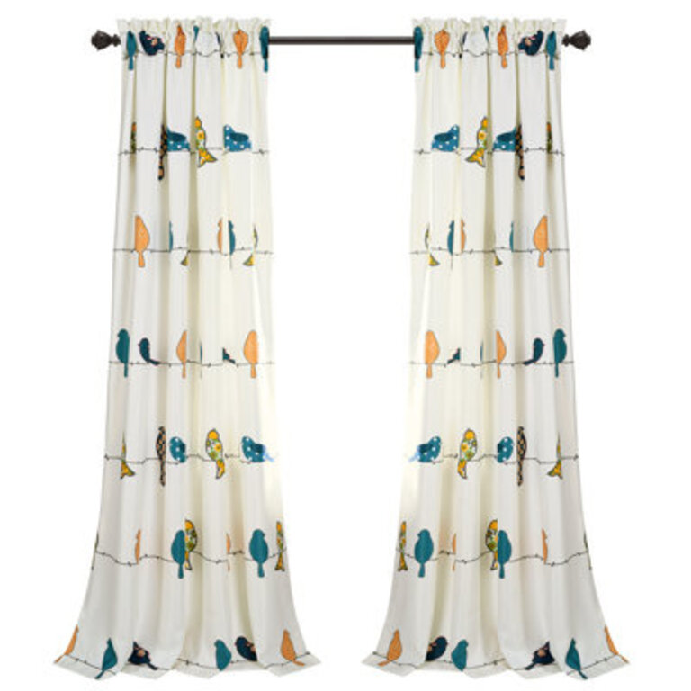 Rowley Birds Room Darkening Thermal Rod Pocket Curtain Panels