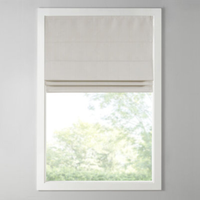 Galen Basketweave Cordless Room Darkening Single Roman Shade