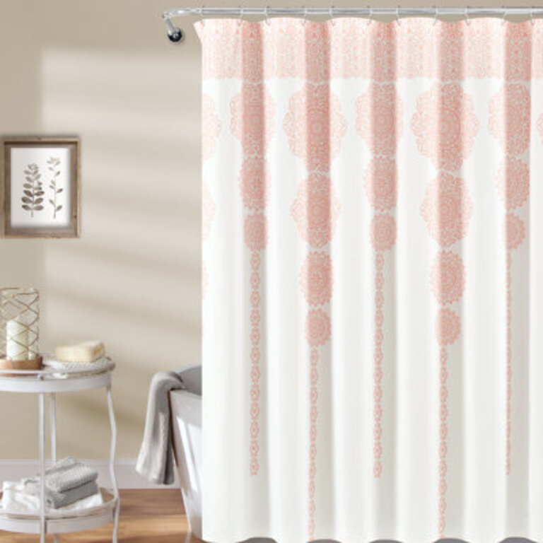 Stripe Medallion Shower Curtain