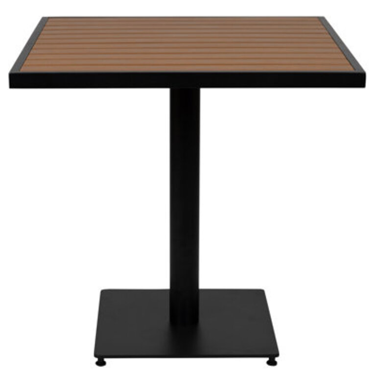 Saville Outdoor Faux Teak Dining or Patio Table with Poly Slats