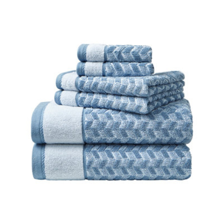 6 Piece 100% Cotton Towel Set