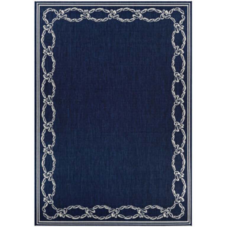 Dillow Rope Ivory Indigo Flatwoven Indoor Outdoor Area Rug