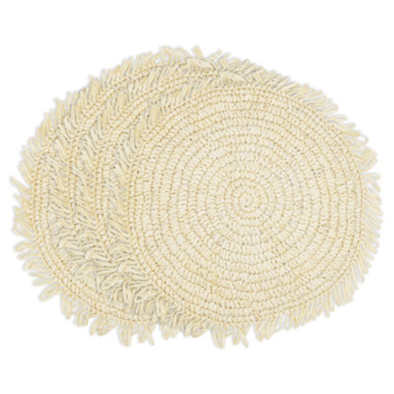 Kiri Collection 100% Paper Raffia Round Placemat