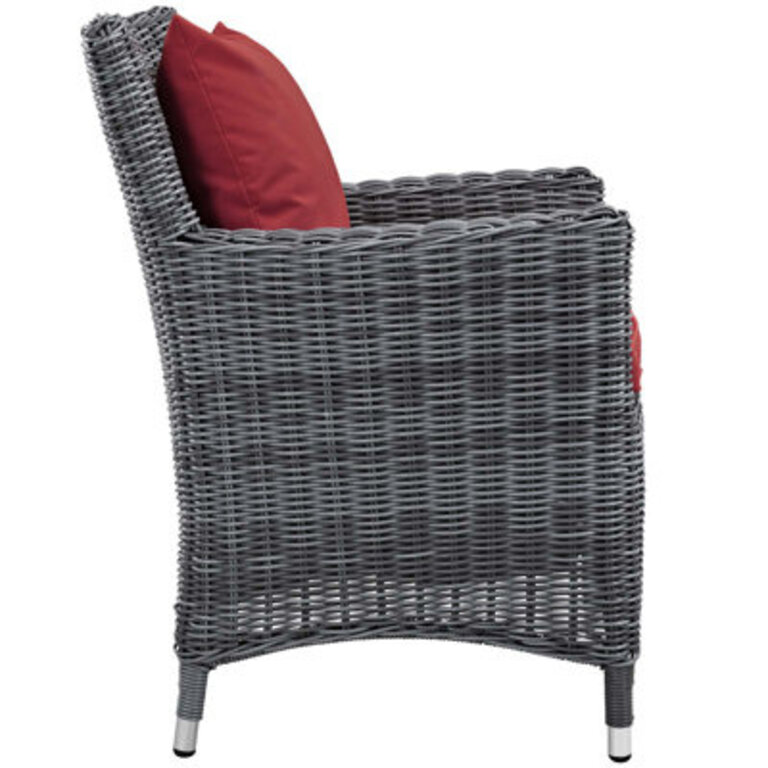 Modway Summon Wicker Rattan Outdoor Patio Dining Armchair