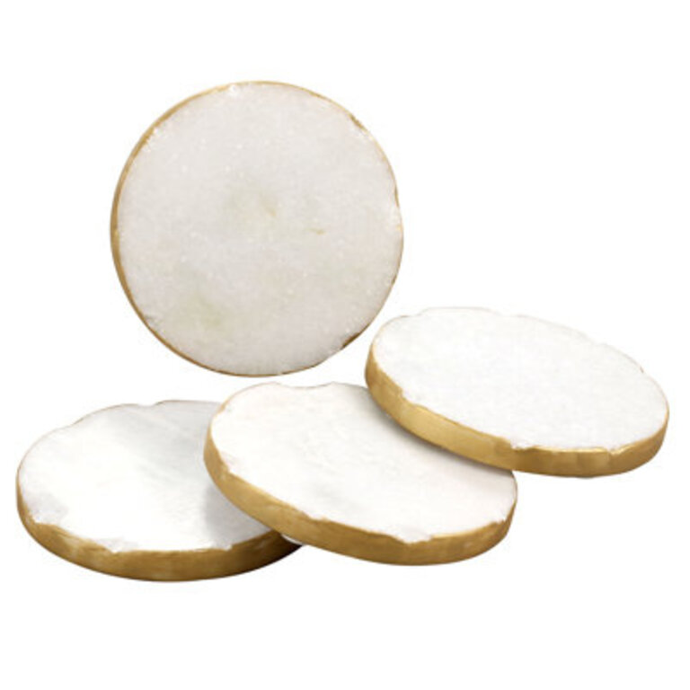 Providence Marble Round 4 Piece Coaster Set