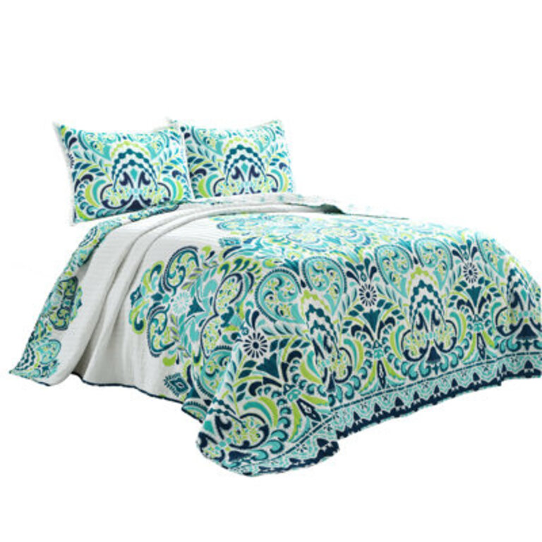 Clara Reversible Traditional 3 Piece Quilt Set