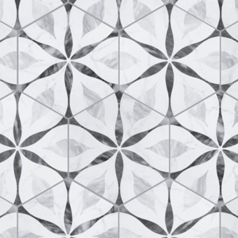 Classico Bardiglio Hex Porcelain Wall  Floor Tile