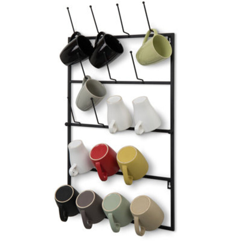 18 Hooks Wall Mounted Mug Tree