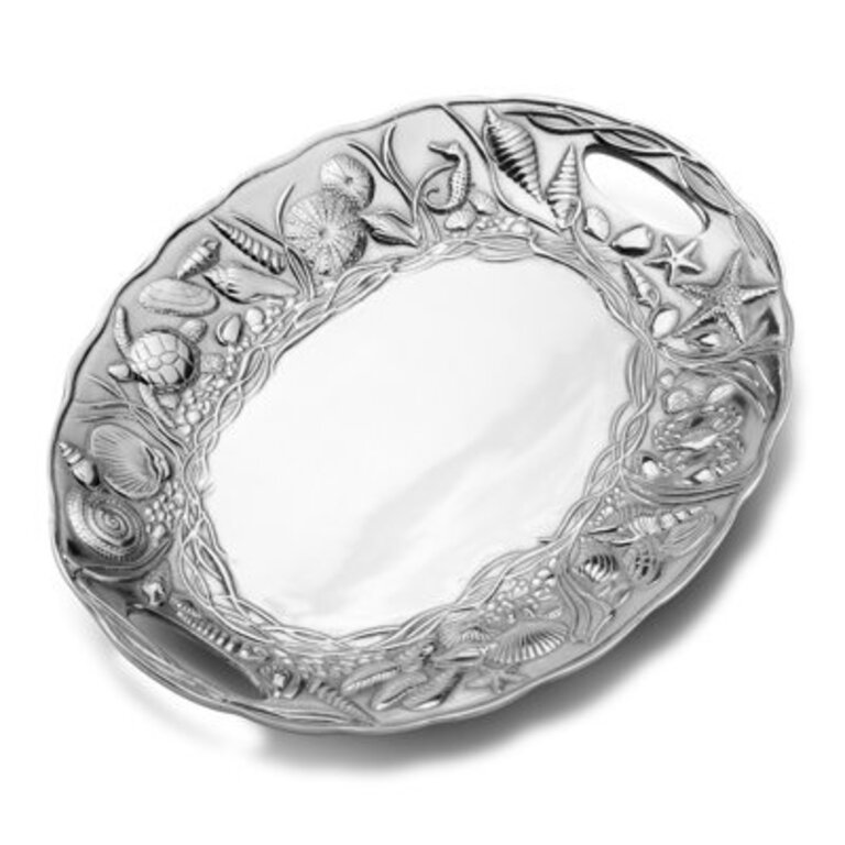 Wilton Armetale Coastal Handle Serving Tray 16-Inch-by-1175-Inch