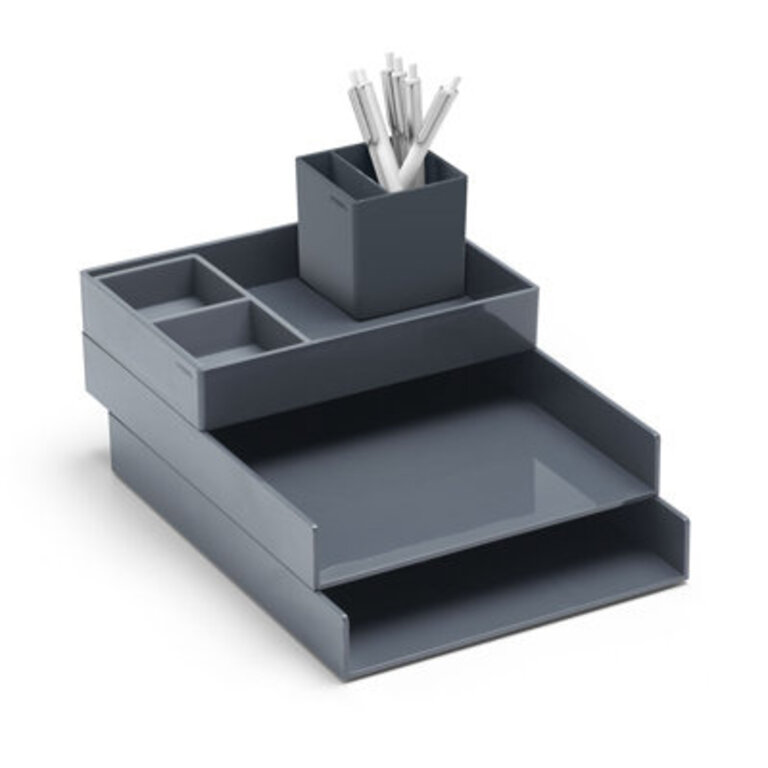 Super Stacked Plastic Desk Organizer