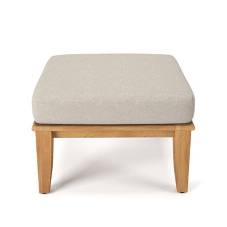 Nichols Upholstered Outdoor Ottoman with Sunbrella Cushion