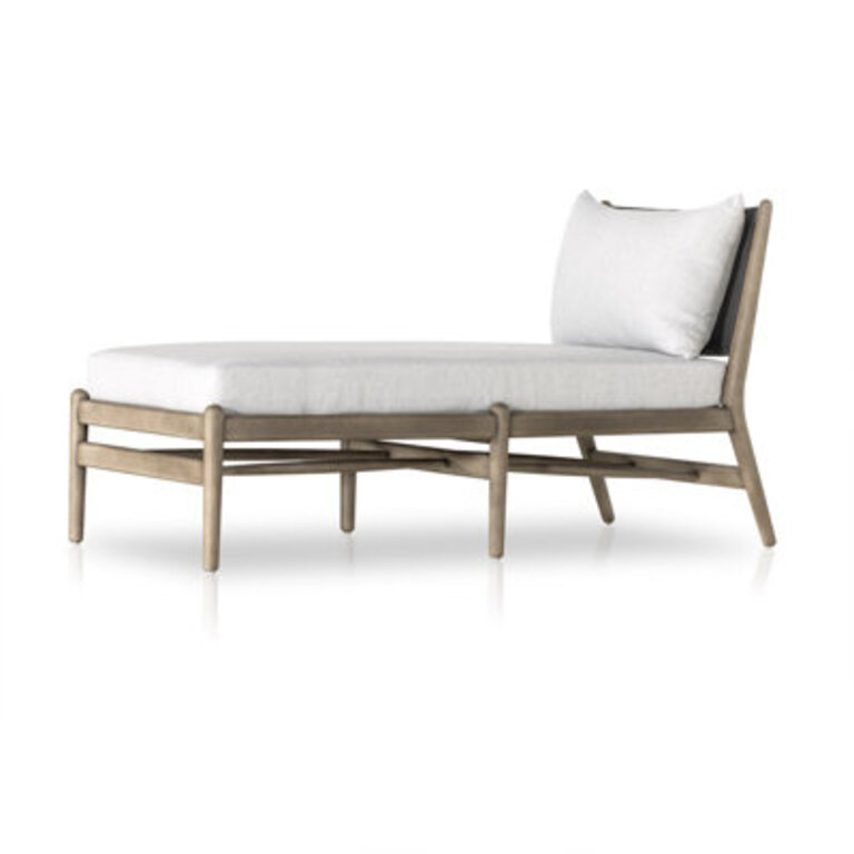 Baltzer Outdoor Wicker Chaise Lounge  Cushion Included