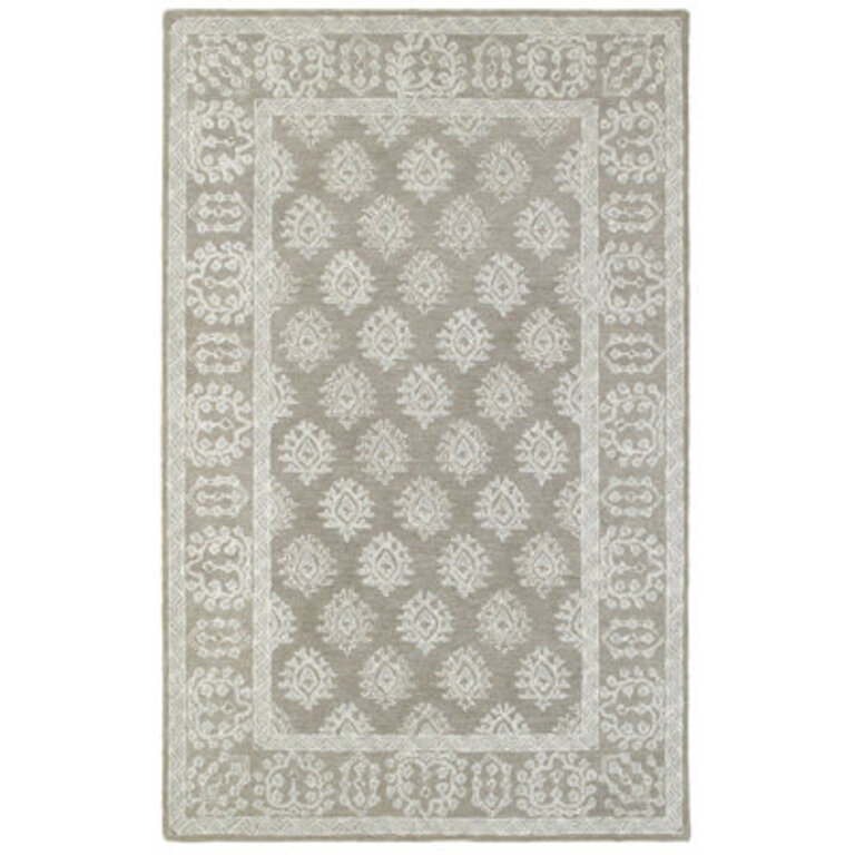 Sirois Handmade Tufted Wool GrayBeigeBaby Blue Rug
