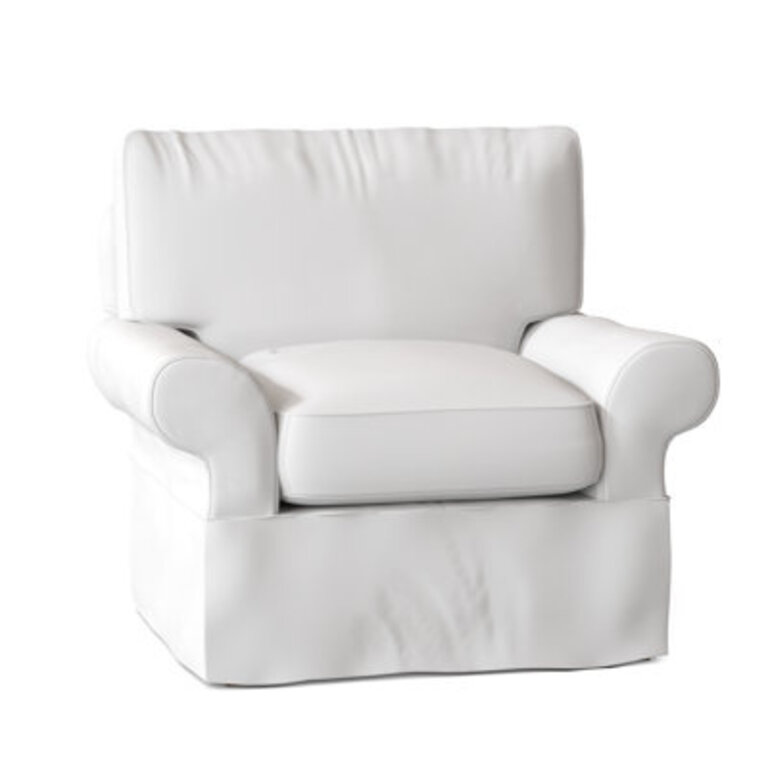 Lurdes 45 Wide Down Cushion Slipcovered Armchair