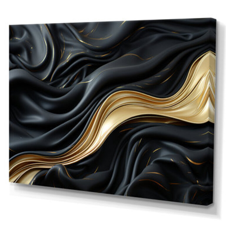 Gold And Black Soft Wave Fusion