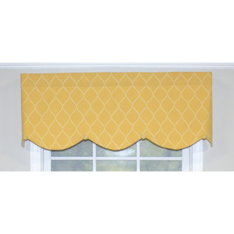 Geometric Scalloped 50 W Window Valance