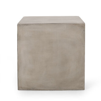 Alphonse IndoorOutdoor Square Lightweight Concrete  Side Table
