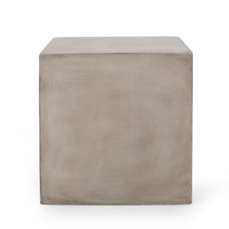 Alphonse IndoorOutdoor Square Lightweight Concrete  Side Table