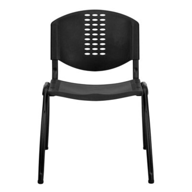 Oliverson 880 lb Capacity Plastic Stack Chair with Oval Cutout Back and Frame