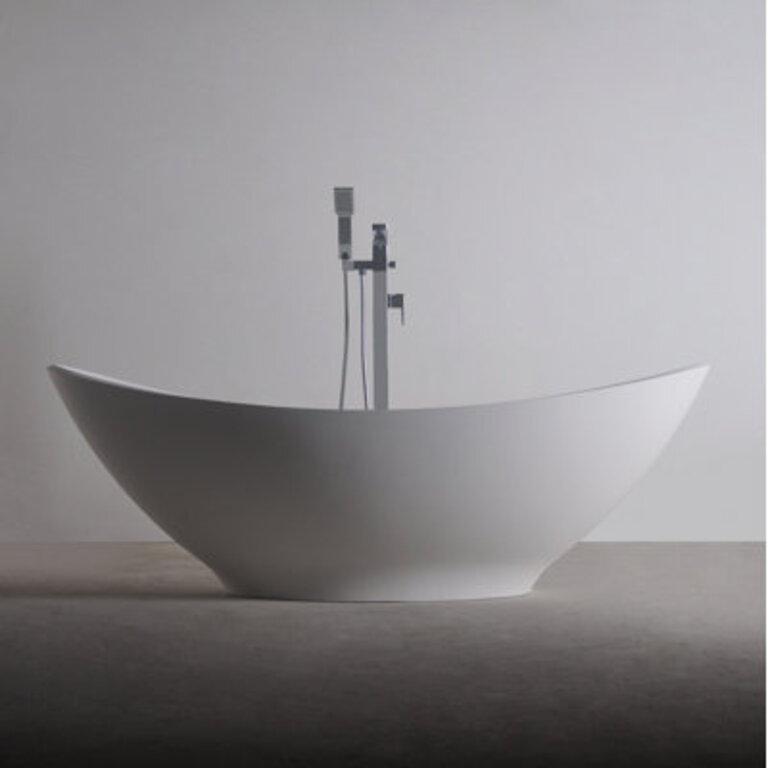 Solidlectus 71 x 39 Freestanding Soaking Solid Surface Bathtub