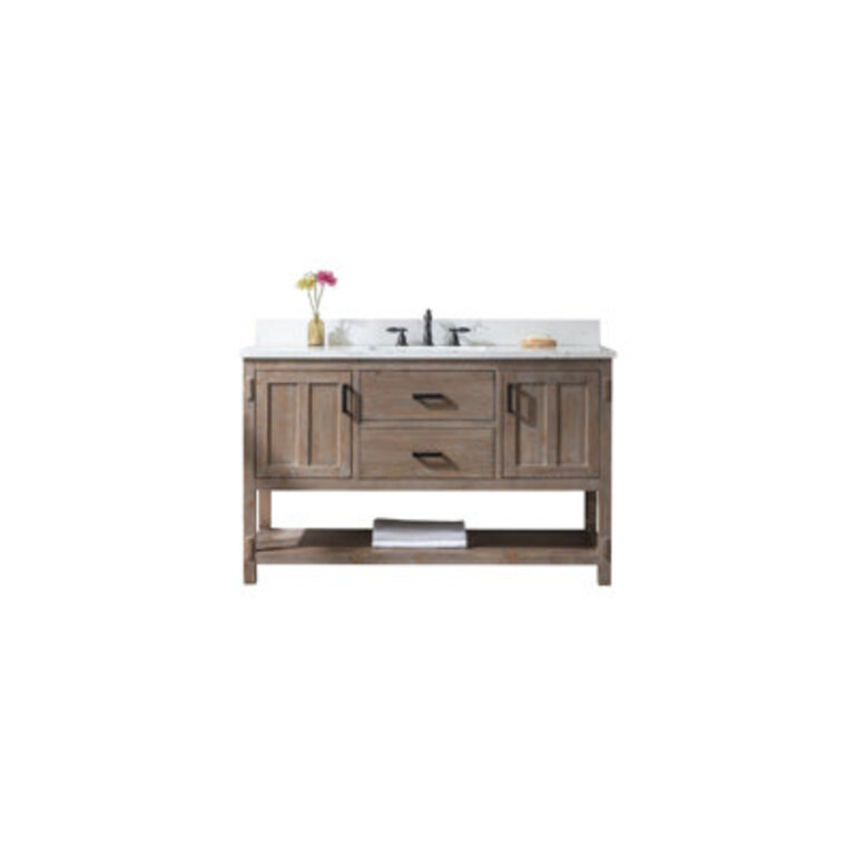 Marissa 54 Single Bathroom Vanity with Engineered Stone Top