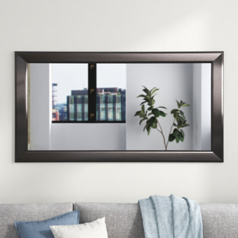 Ellerie Wood Flat Wall Mirror