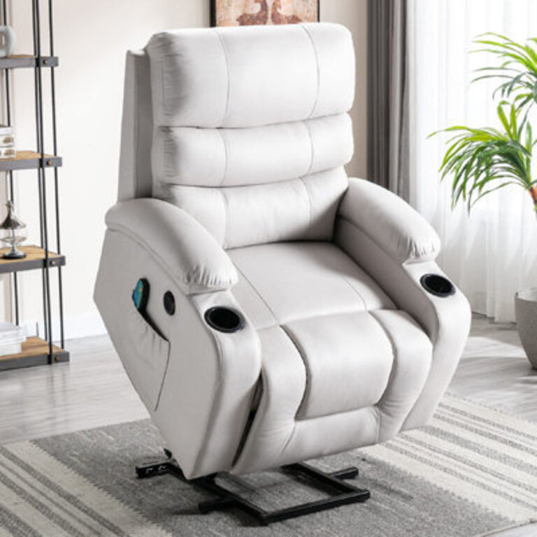 Power Lift Recliner Chair with Massage and Heat for Elderly with