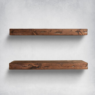 Jesher 2 Piece Distressed Floating Shelves Set of 2