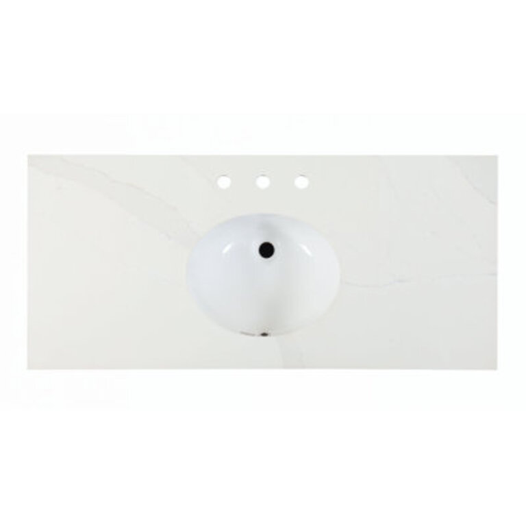 Alsup 48 Single Bathroom Vanity with Quartz Top