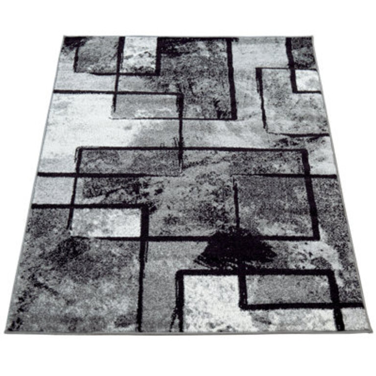 Kerttu Gray Black Area Rug