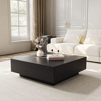 Cristyle Wood Living Room Table Square Coffee Table Fully-assembled