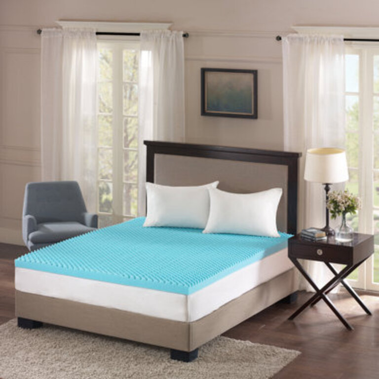 Sleep Philosophy 3 Gel Memory Foam All Season Reversible Hypoallergenic Cooling Mattress Topper