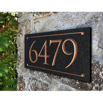 Rectangle Trajan Engraved 1-Line Address Sign