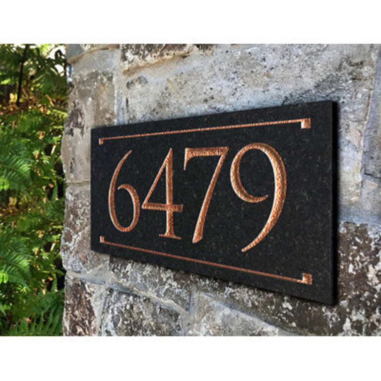 Rectangle Trajan Engraved 1-Line Address Sign